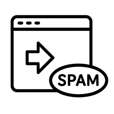 Visitors redirected to spam or adult sites